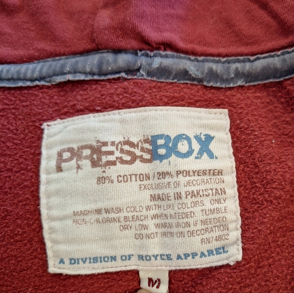 PRESSBOX Alabama Roll Tide Embroidery Vintage 1990s Hoodie Jacket Medium - Picture 3 of 5